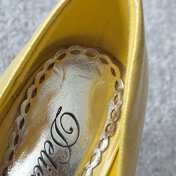 Delicious | Bright Yellow Peep-Toe Heels - Picture 10 of 11